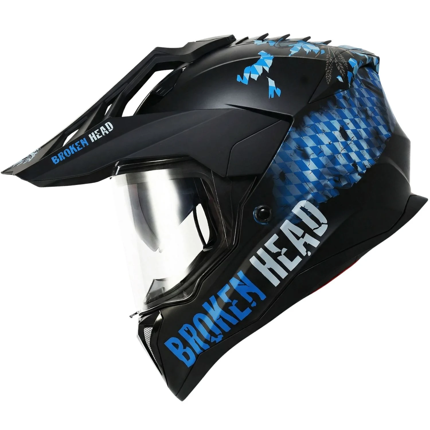 Broken Head Bavarian Patriot Enduro Helm Mit Visier & Sonnenblende (Vorbestellung)