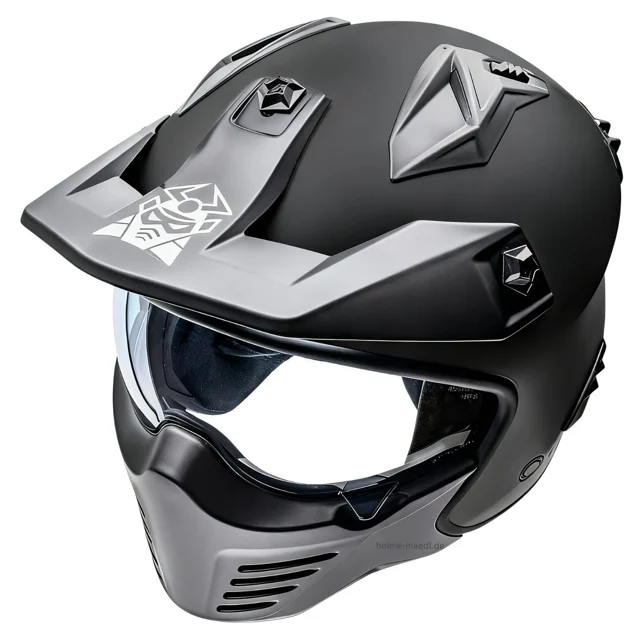 Marushin Jet-Helm 759 Mit Abnehmbarem Kinnteil Matt Schwarz